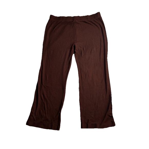 NWT ANDIE Resort Wear Bamboo blend waffle knit PANT wide leg Chocolate XL $98 - Picture 2 of 7